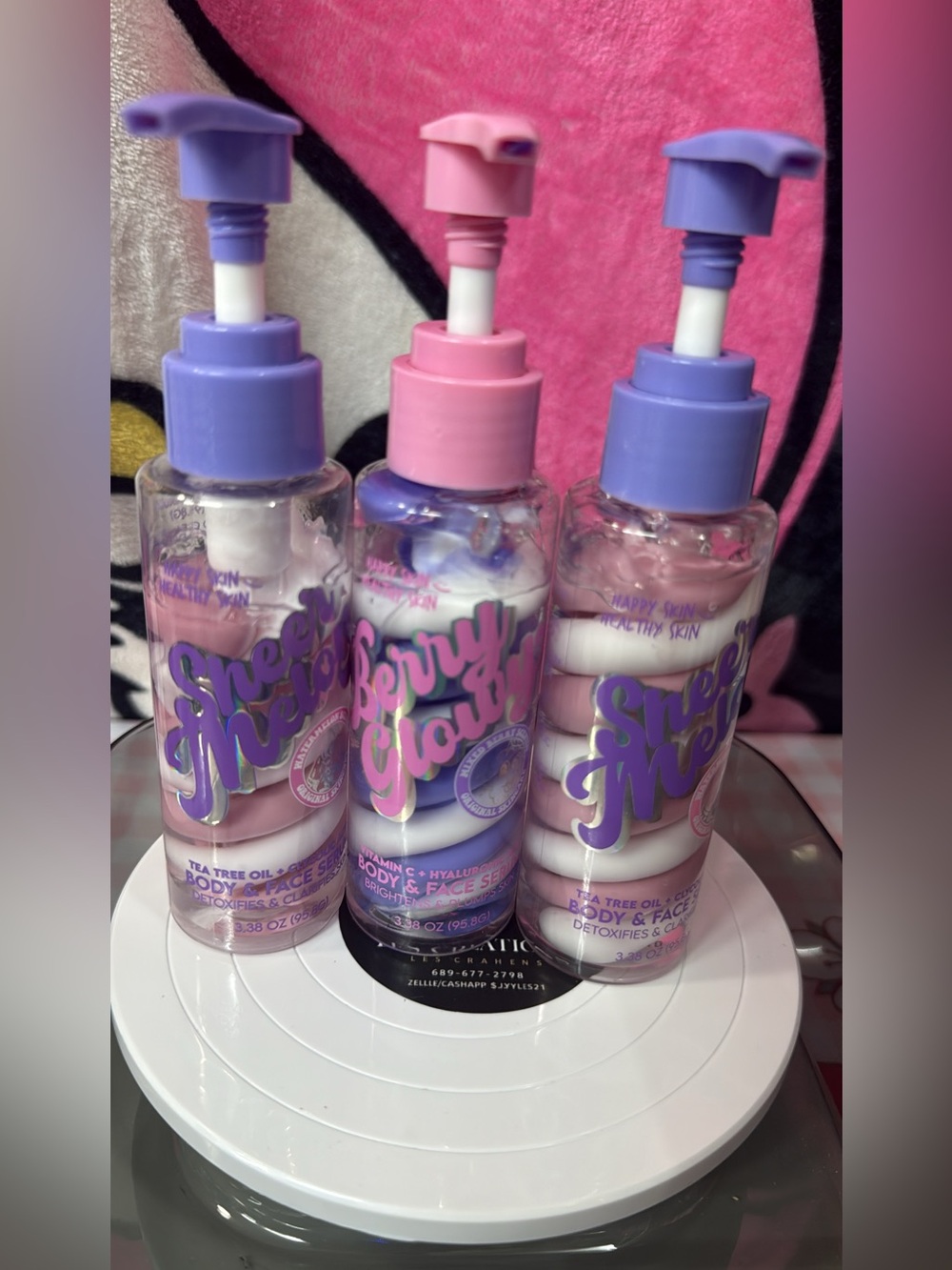 Sweet Melody & Berry Glaze Pink/Purple Body & Face Foam - Assorted Scents